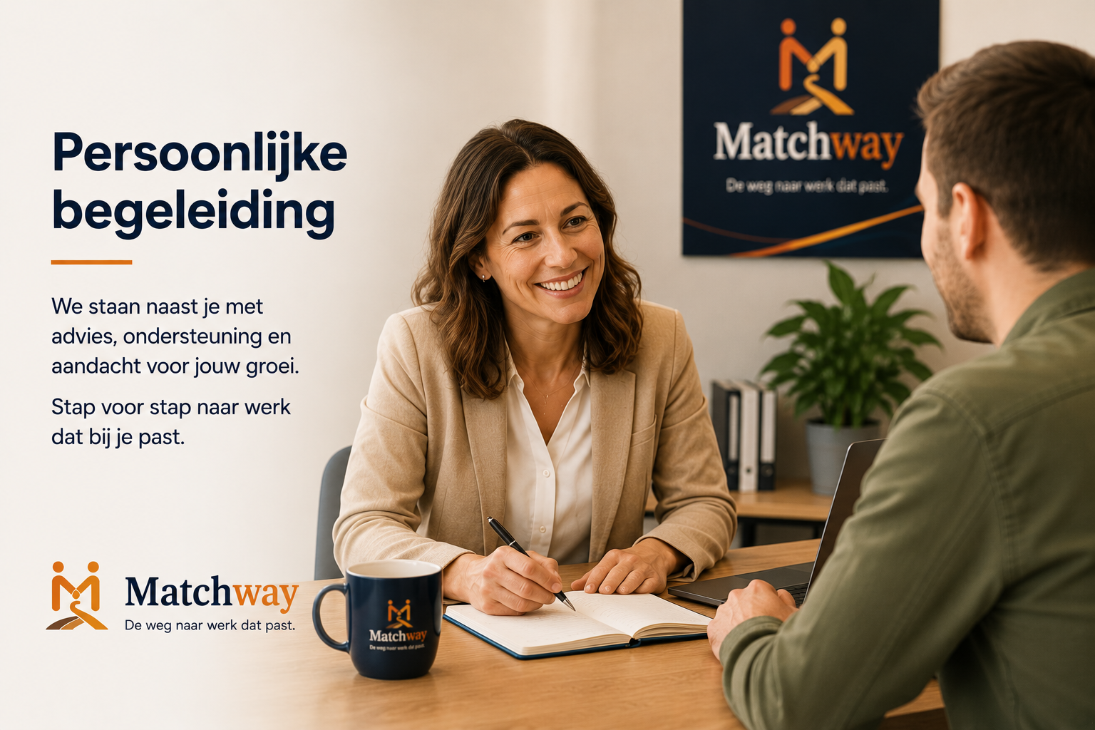 Persoonlijke begeleiding van werkzoekenden door Matchway